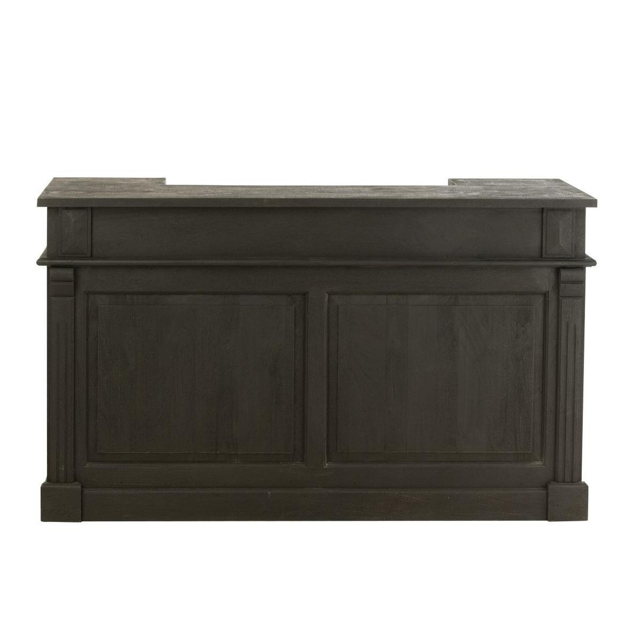 Voir la diapositive 2 : J-LINE Bar 2 tiroirs en bois  hollywood  180cm noir