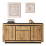 Voir la diapositive 1 : MERAX Buffet 4 porte(s) 1 tiroir(s) - 140 cm naturel mdf