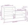 Voir la diapositive 6 : VIDAXL Armoire a chaussure Blanc brillant 102x36x60 cm Bois ingenierie
