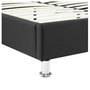 Voir la diapositive 4 : IDIMEX Lit futon double NIZZA, 180 x 200 cm, avec sommier, revêtement en tissu noir