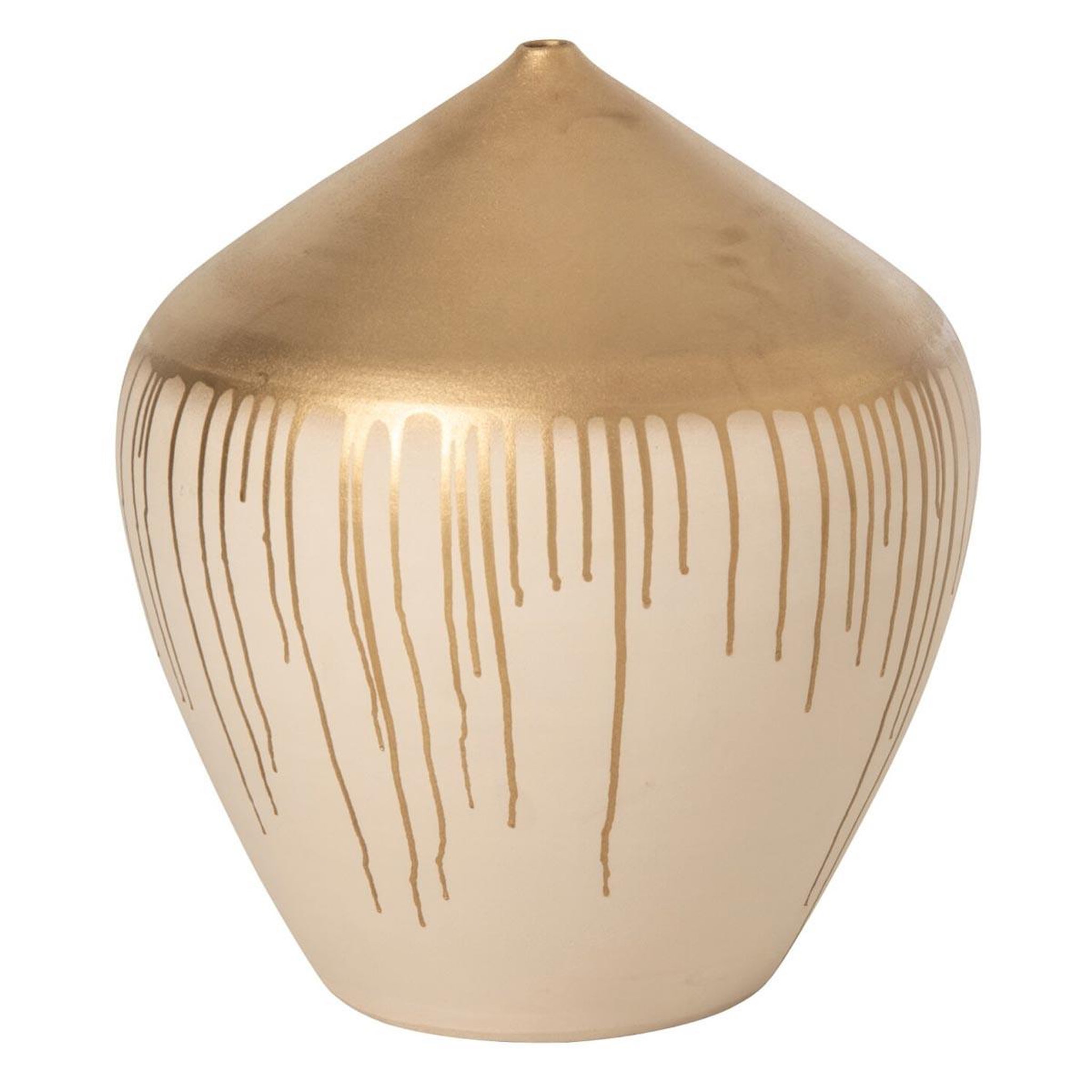 J-LINE Vase en céramique  sahara  45cm beige & doré