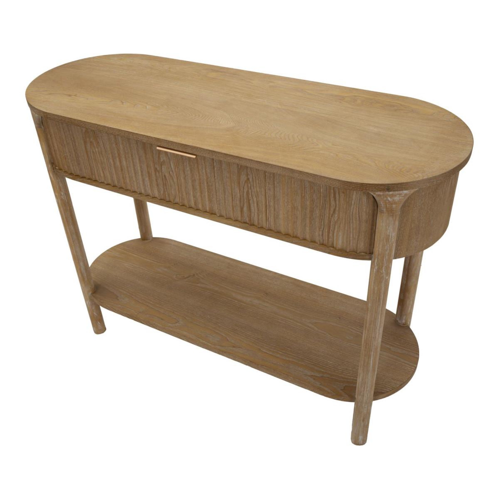 Voir la diapositive 4 : Paris Prix Console en bois 1 tiroir  goteborg  110cm naturel