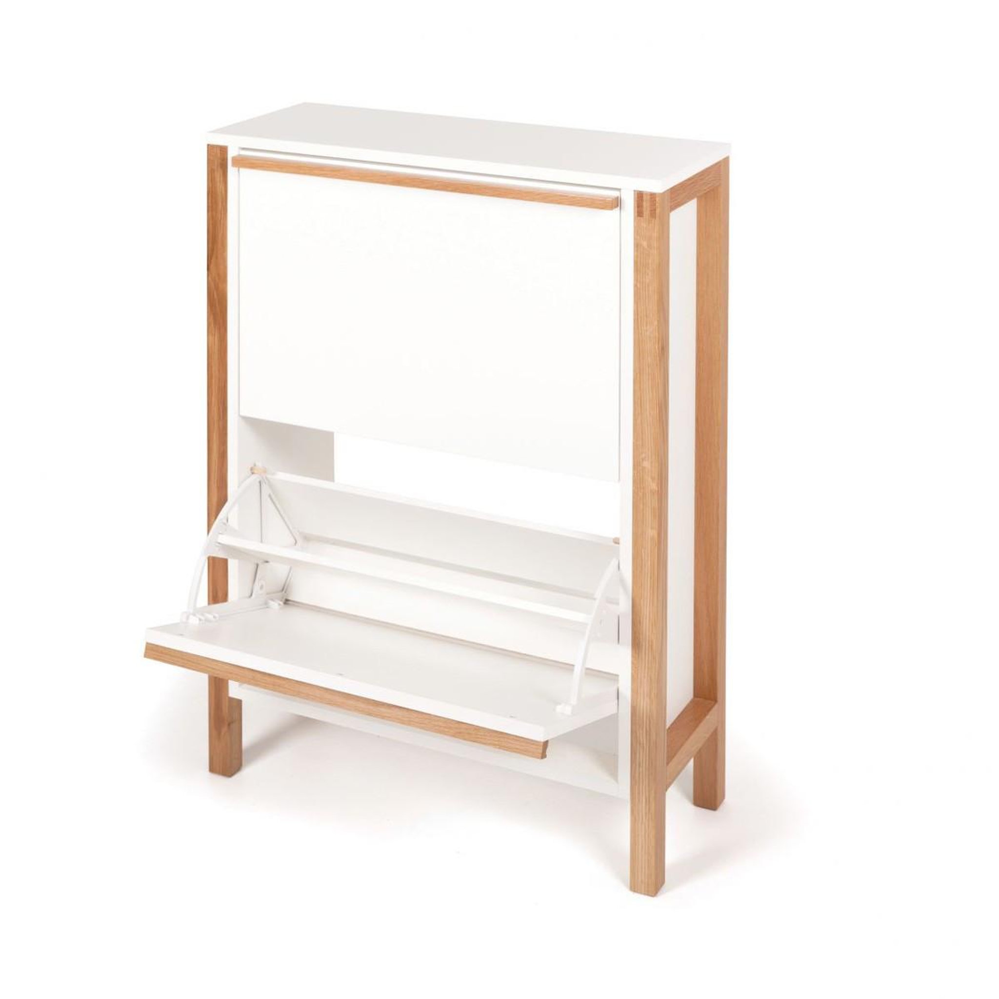 Paris Prix Meuble à chaussures 2 compartiments  northgate  93cm blanc