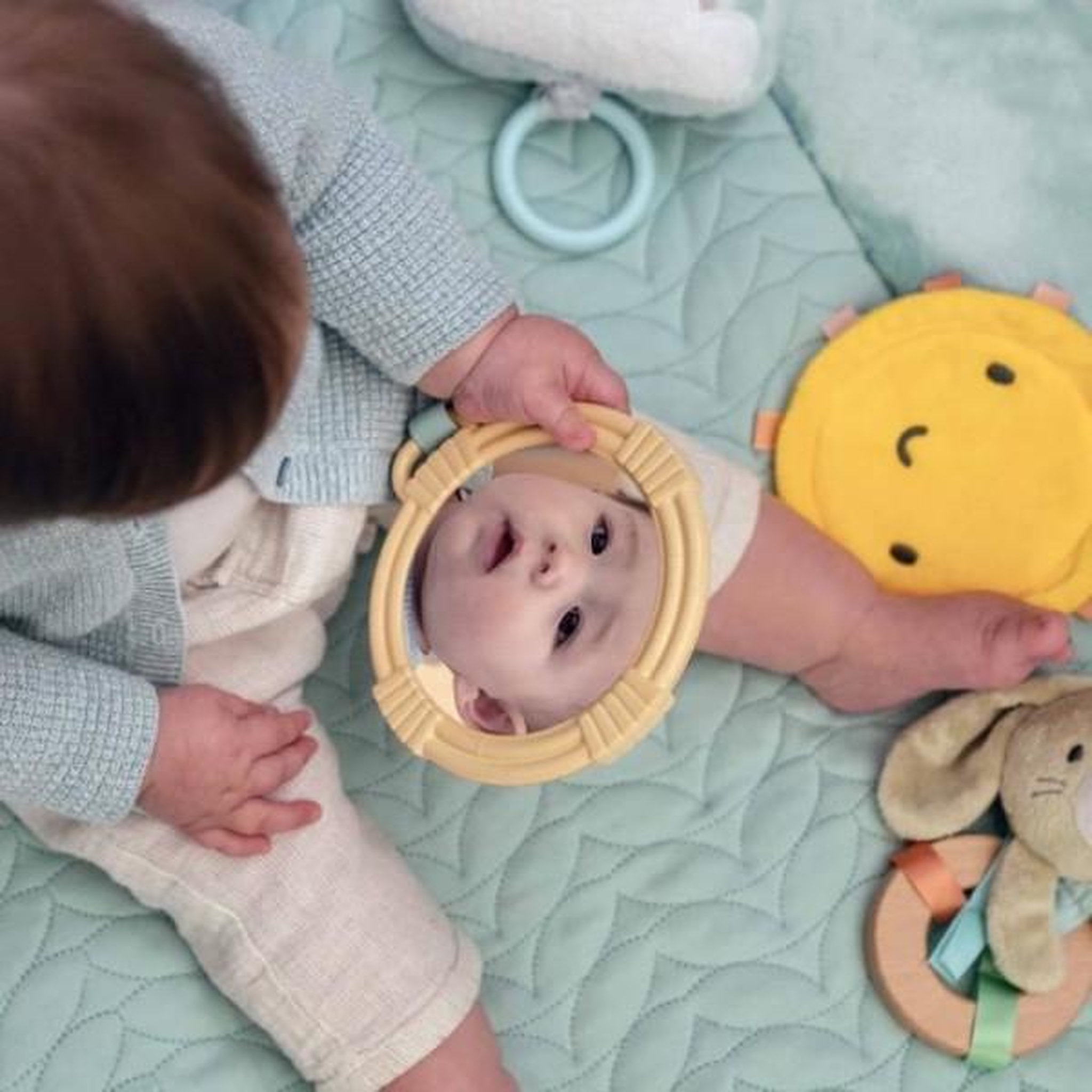 Voir la diapositive 5 : MARKET24 INGENUITY Tapis d'éveil au sol bébé Calm Spring Extra moelleux 6 jouets mutil sensoriels détachable