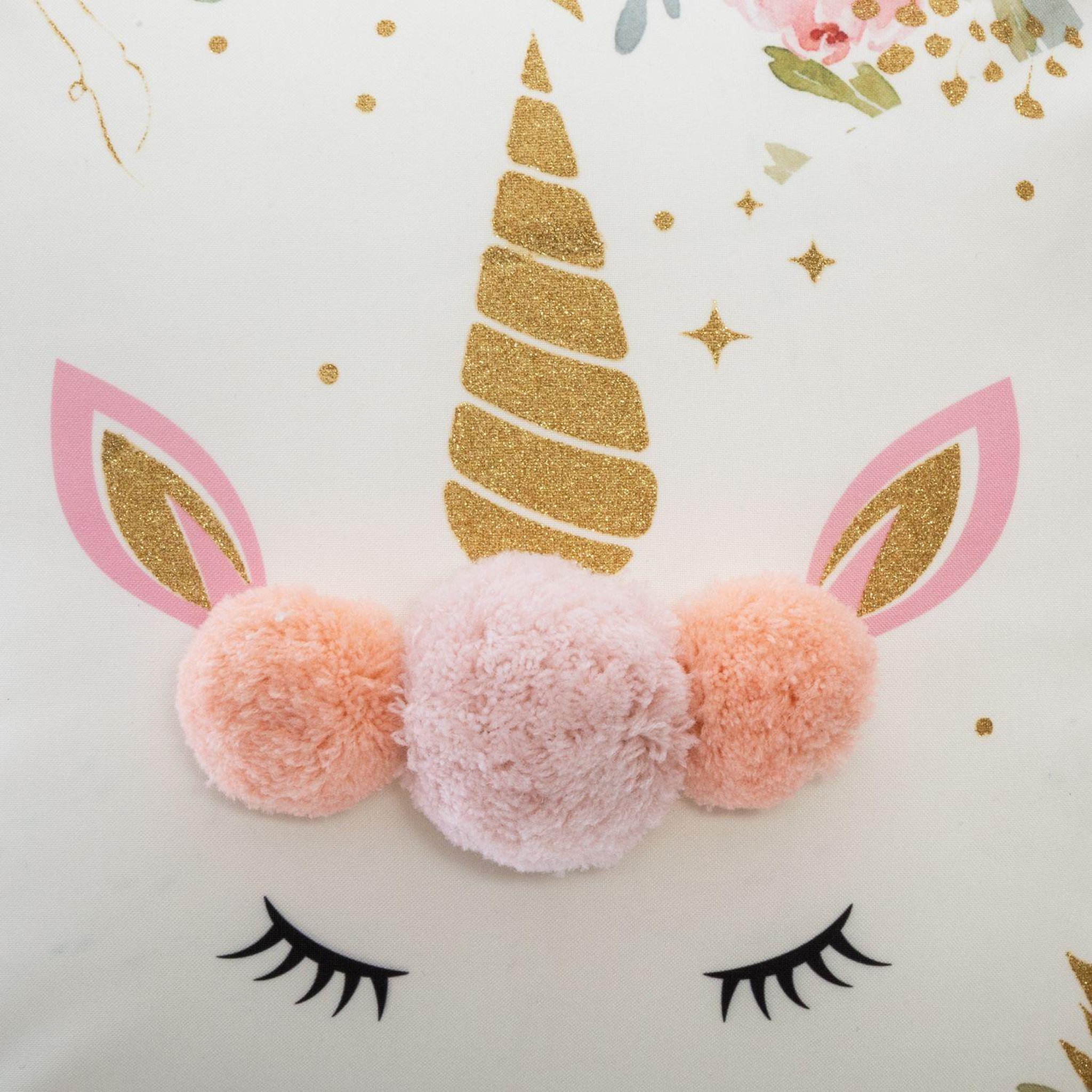 Voir la diapositive 2 : Atmosphera Kids Coussin enfant licorne bohème - blanc