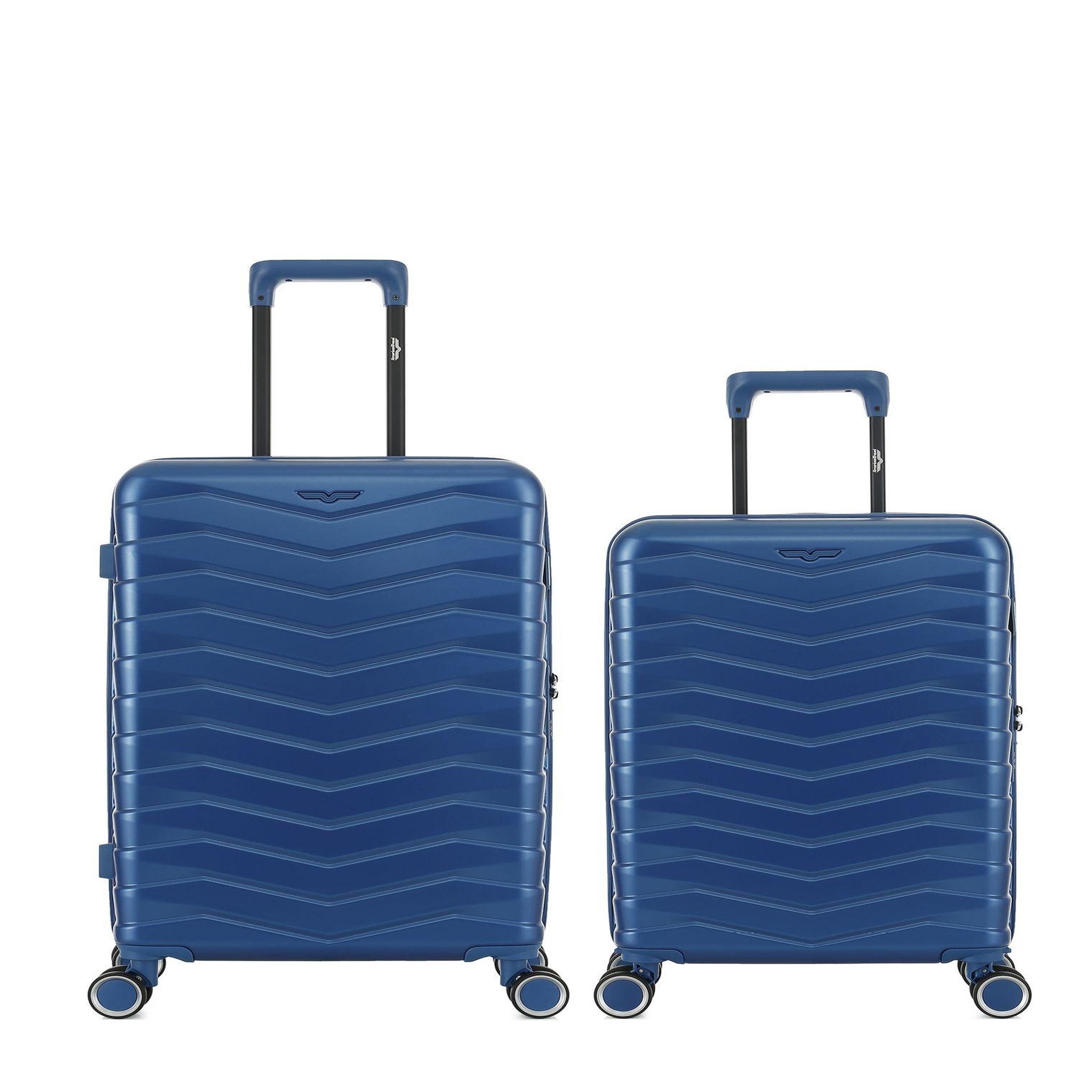 AMERICAN TRAVEL Lot de 2 Valises Rigides Taille Moyenne et Cabine SEATTLE. Coloris disponibles : Marron, Rouge