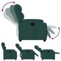 Voir la diapositive 4 : VIDAXL Fauteuil inclinable Vert fonce Tissu