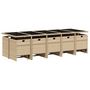 Voir la diapositive 3 : VIDAXL Ensemble a manger de jardin et coussins 15 pcs melange beige