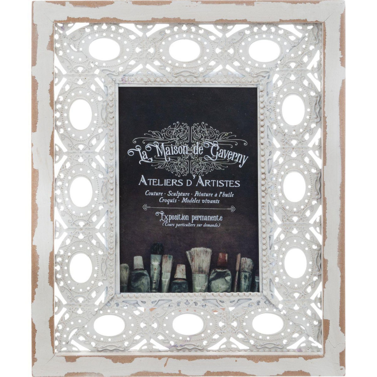 ATMOSPHERA Cadre photo ethnique Atelier d'hiver - Blanc