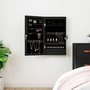 Voir la diapositive 1 : VIDAXL Armoire à bijoux avec miroir et éclairage LED mural noir