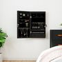 Voir la diapositive 1 : VIDAXL Armoire à bijoux avec miroir et éclairage LED mural noir