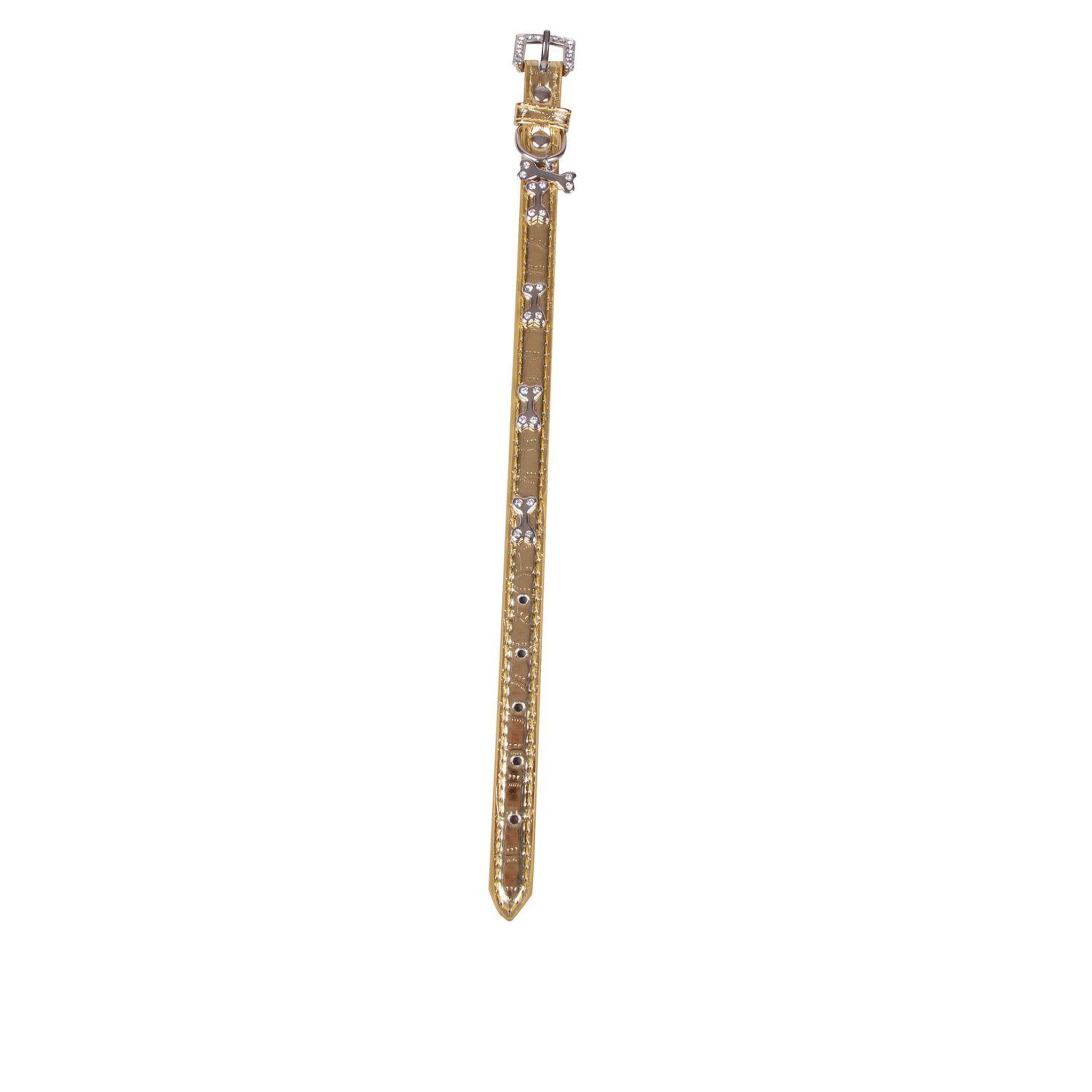 DIVERS Collier pour chien os en diamant design - taille s