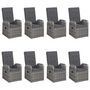 Voir la diapositive 5 : VIDAXL Ensemble a manger de jardin 9 pcs Gris