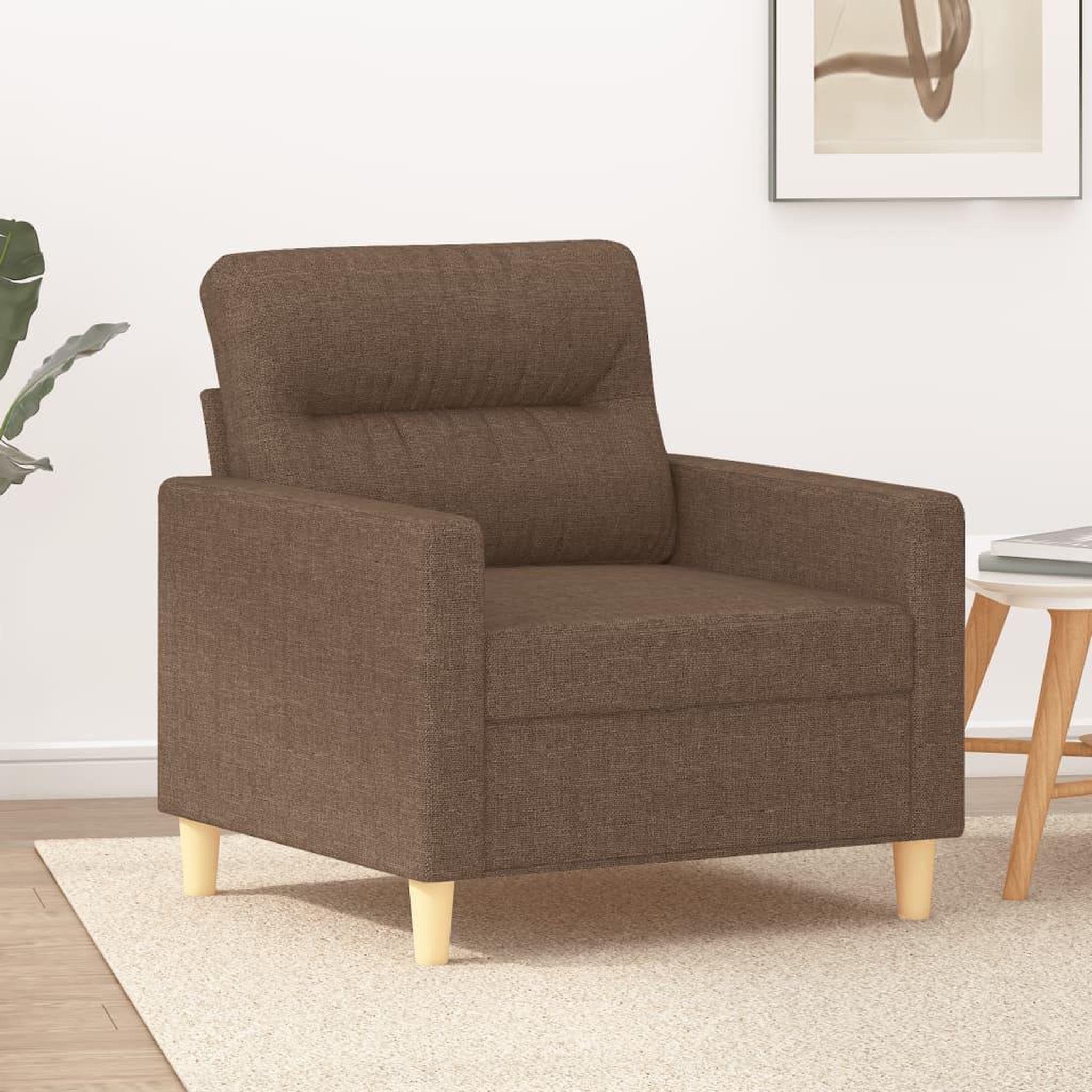 VIDAXL Fauteuil Marron 60 cm Tissu