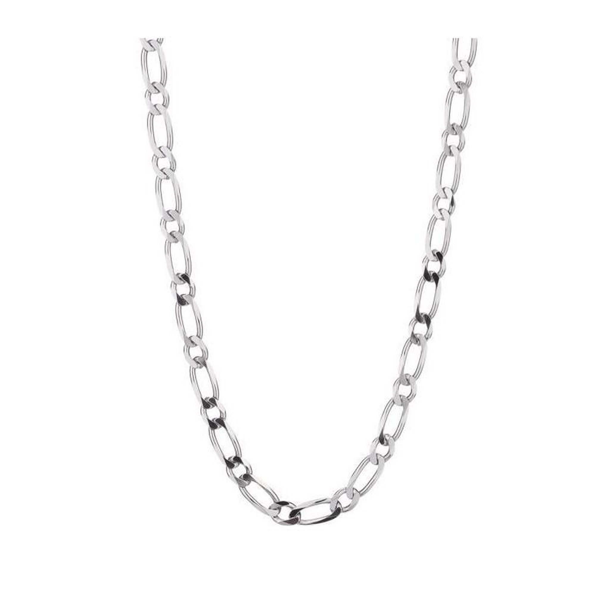 L'ATELIER D'AZUR Collier / Chaîne Homme Argent 925 - Maille Figaro Alternée 1+1 - 50cm