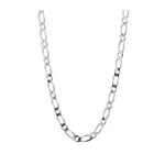 L'ATELIER D'AZUR Collier / Chaîne Homme Argent 925 - Maille Figaro Alternée 1+1 - 50cm