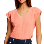 MORGAN T shirt  Femme  organ Dag. Coloris disponibles : Orange