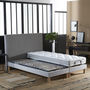 Voir la diapositive 3 : IDLITERIE Ensemble lit électrique relaxation multi lattes + Matelas Mousse à mémoire de forme Couleur - Gris Clair, - 2x90 x 200 cm