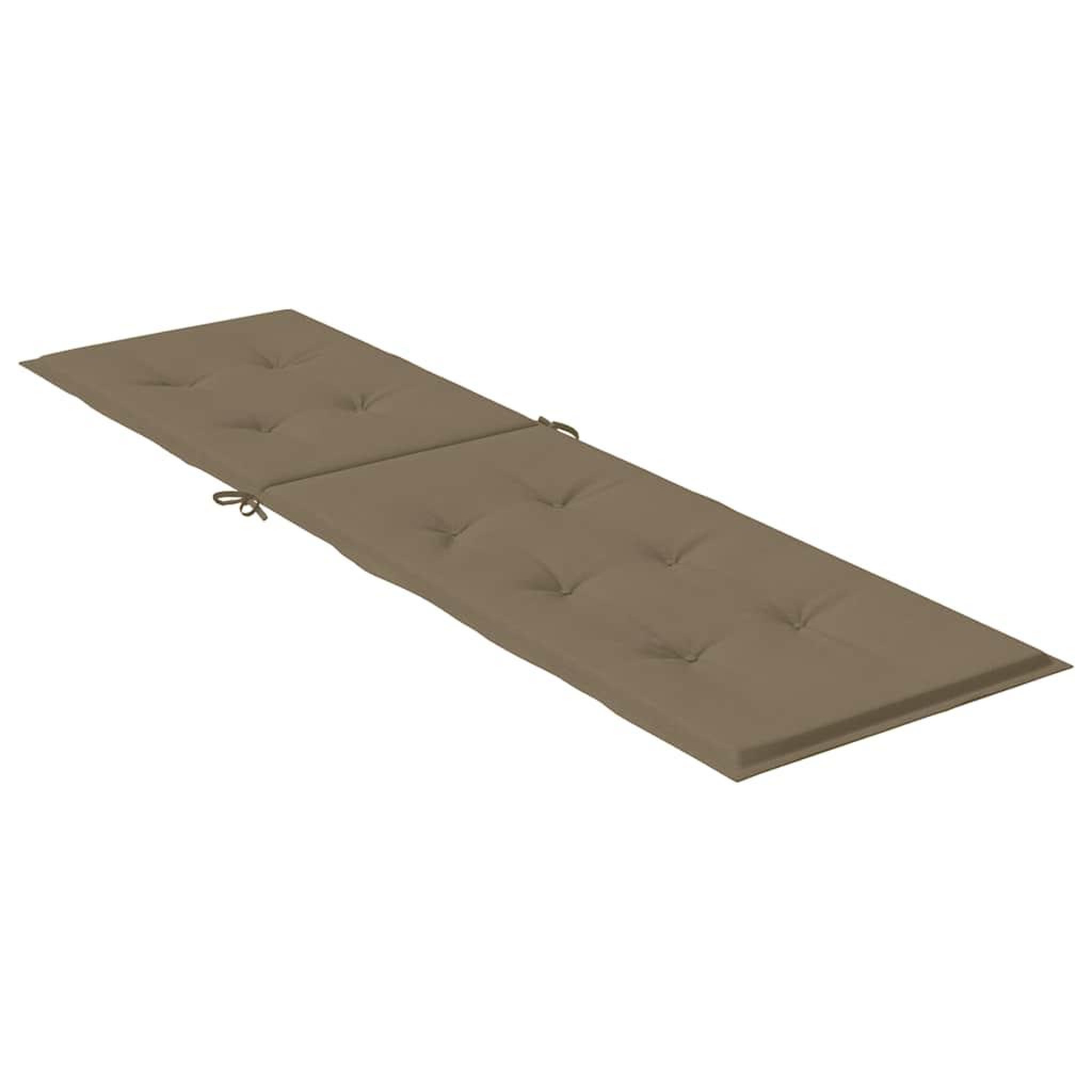 Voir la diapositive 4 : VIDAXL Coussin de chaise longue taupe melange (75+105)x50x3 cm tissu