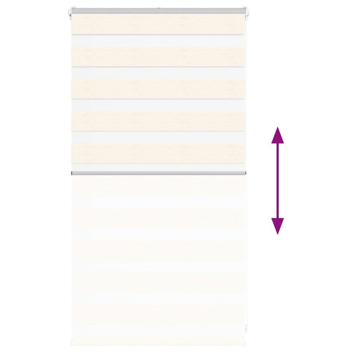 VIDAXL Store zebre beige marbre largeur du tissu 65,9 cm polyester