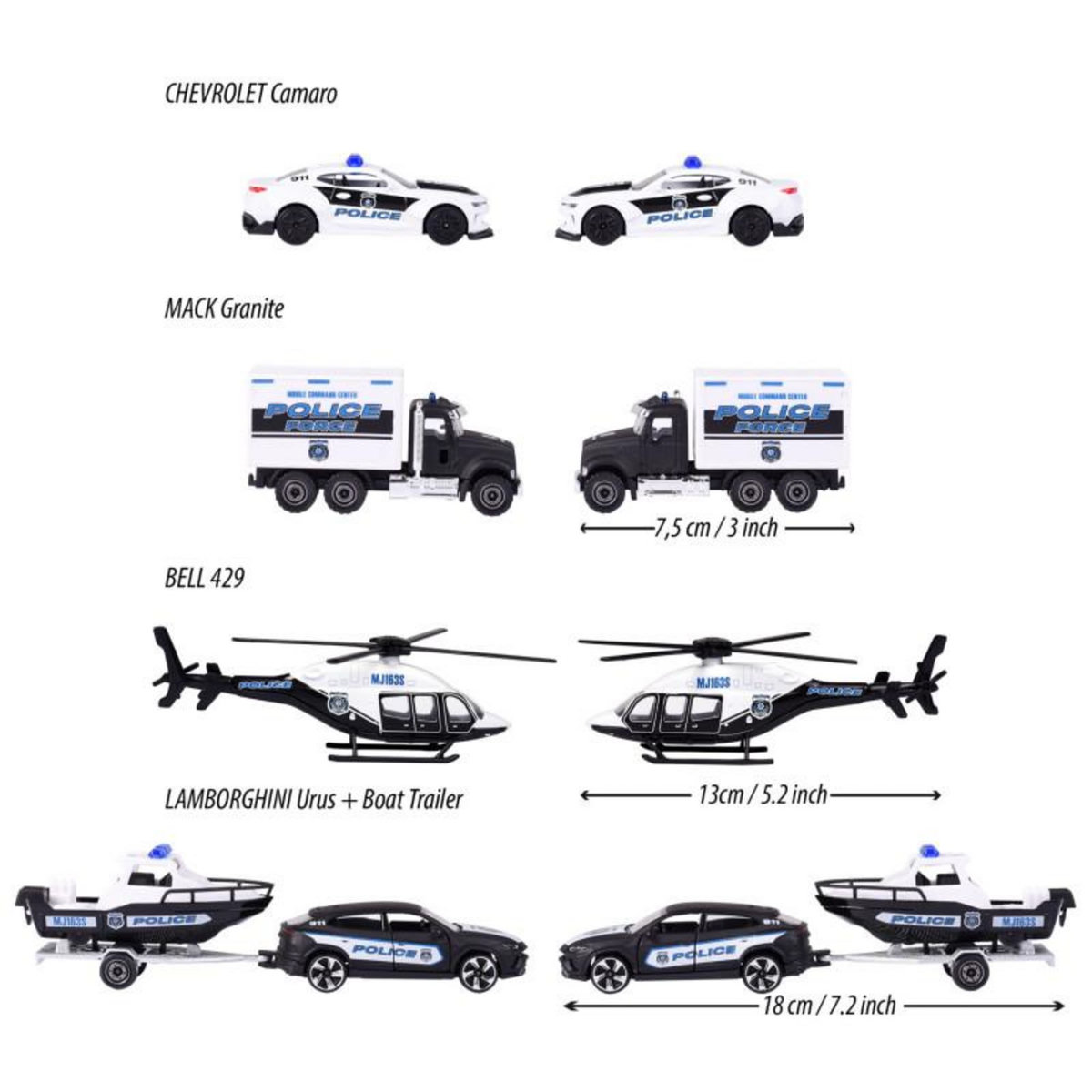 Majorette Majorette Police Force Cars Giftpack, 4pcs. 212053188