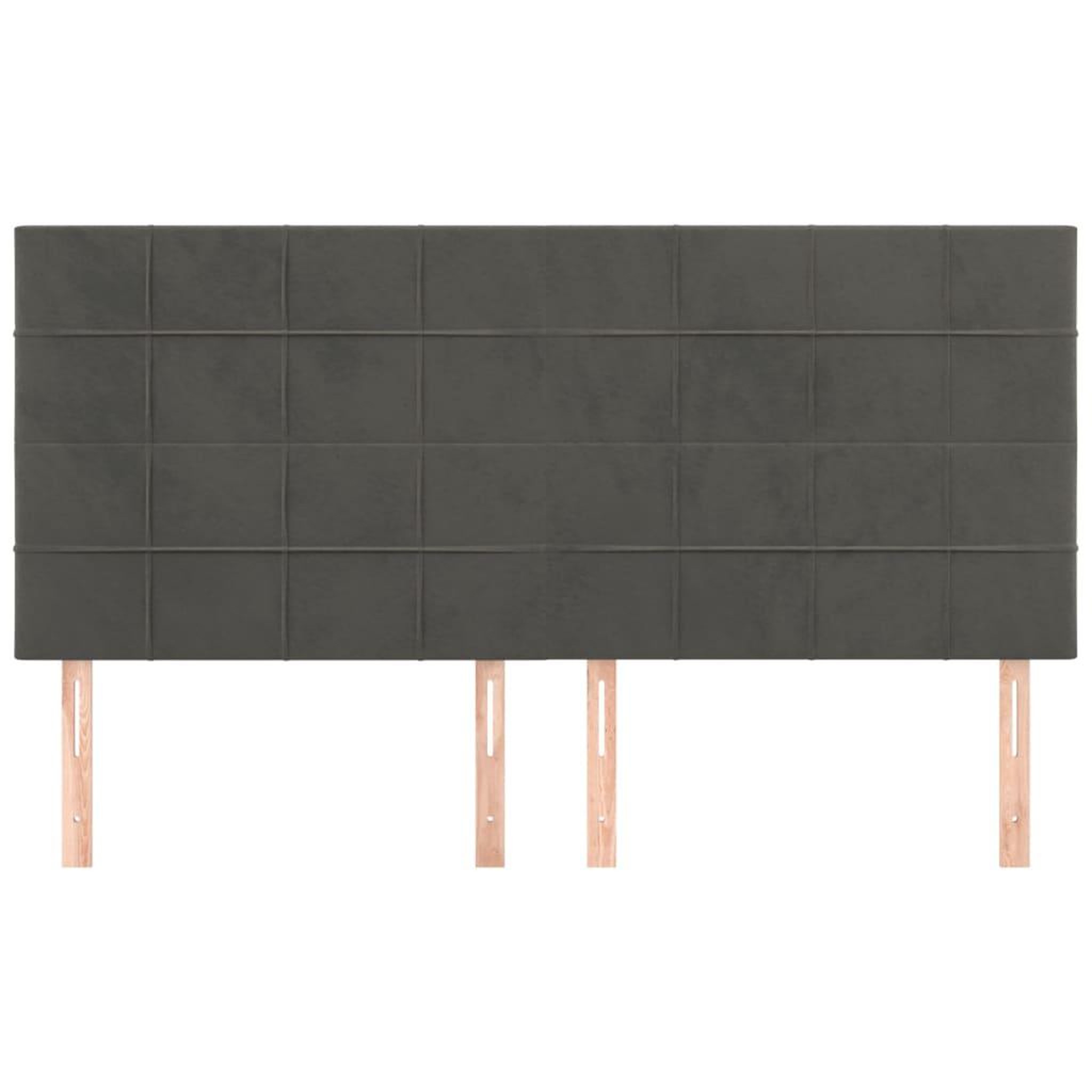 Voir la diapositive 3 : VIDAXL Tetes de lit 4 pcs Gris fonce 100x5x78/88 cm Velours