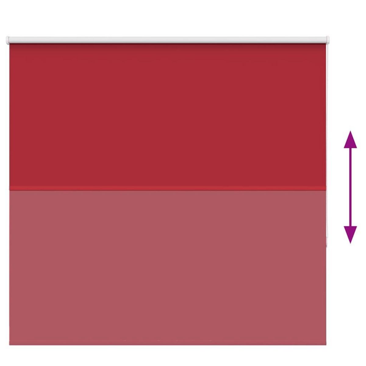 VIDAXL Store enrouleur occultant rouge largeur du tissu 151,6 cm