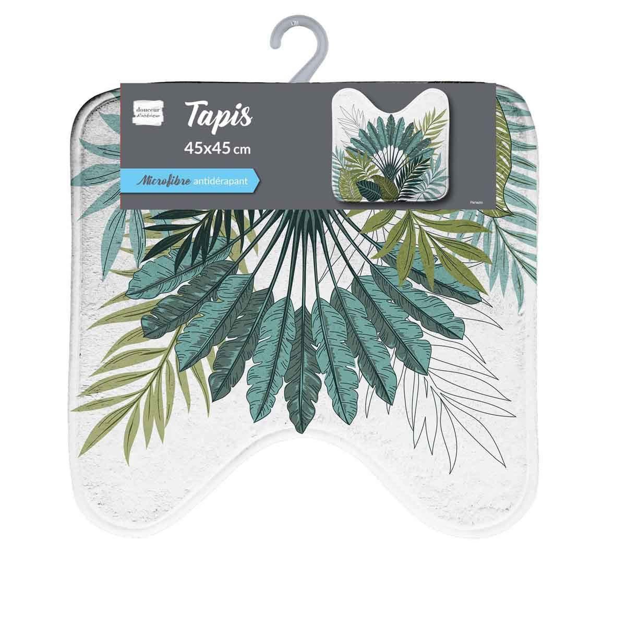 Voir la diapositive 2 : Douceur d'Intérieur Tapis wc imprimé  panazio  45x45cm vert