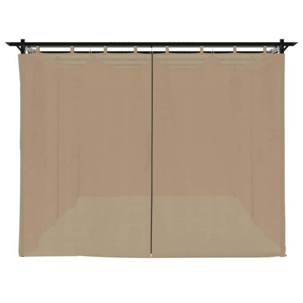 VIDAXL Tonnelle avec rideaux taupe 6x3 m acier