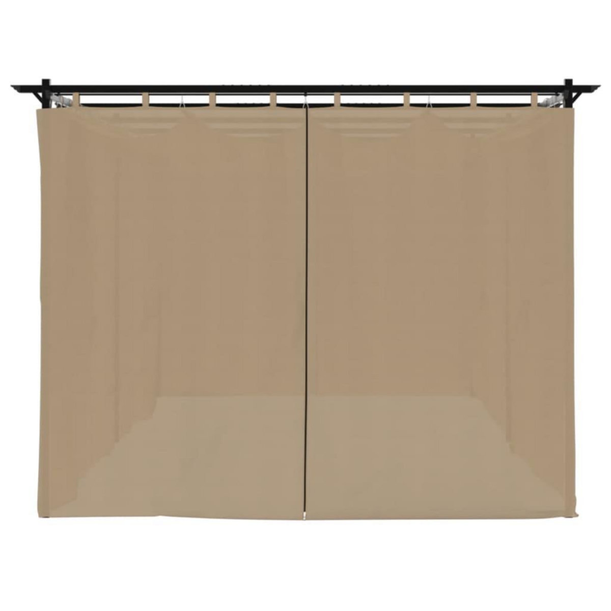 VIDAXL Tonnelle avec rideaux taupe 6x3 m acier