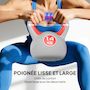 Voir la diapositive 5 : HOMCOM Kettlebell 14 Kg - haltère boule - poignée ergonomique - PU gris rouge