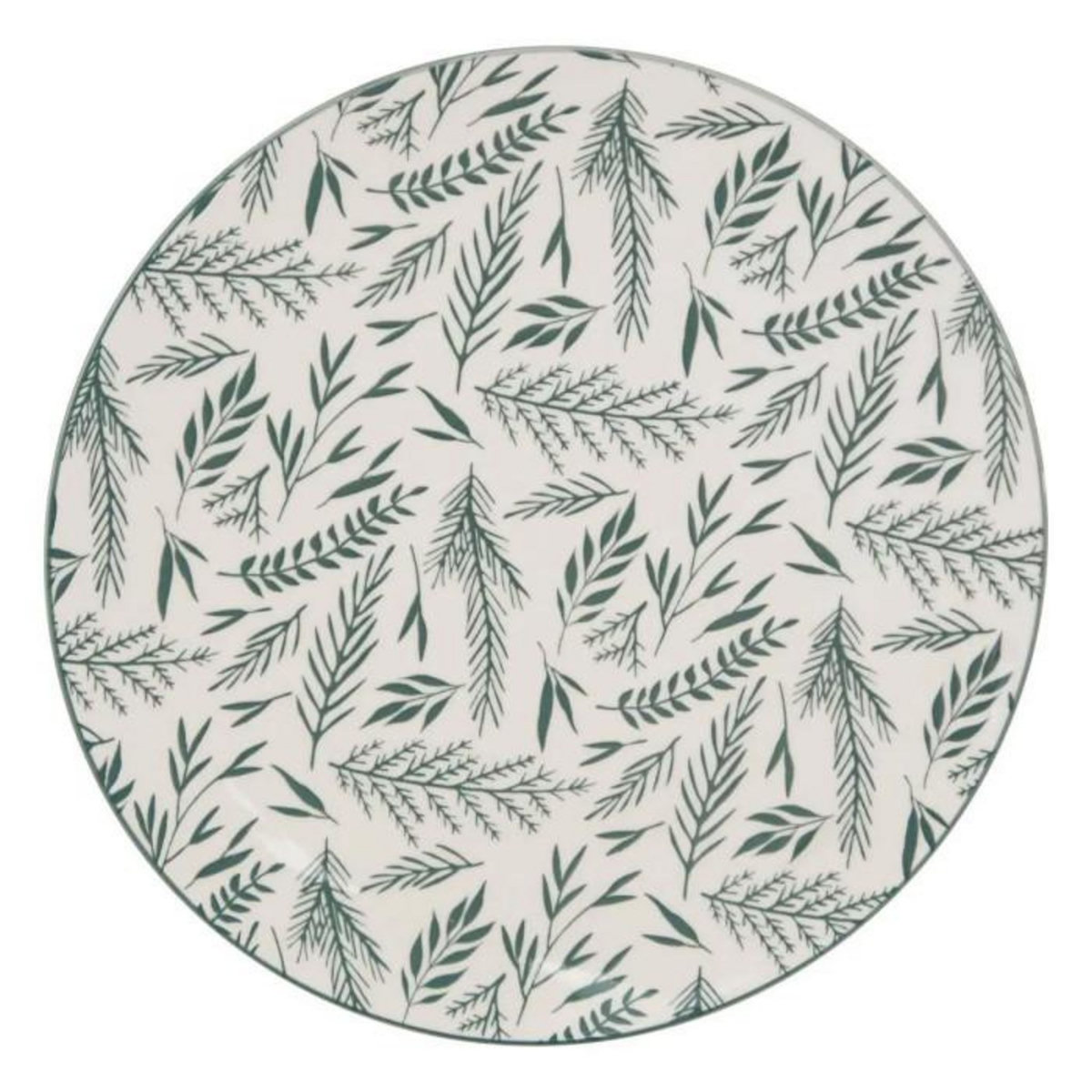 SECRET DE GOURMET Service de Table 12 Pièces  Agathe  26cm Vert