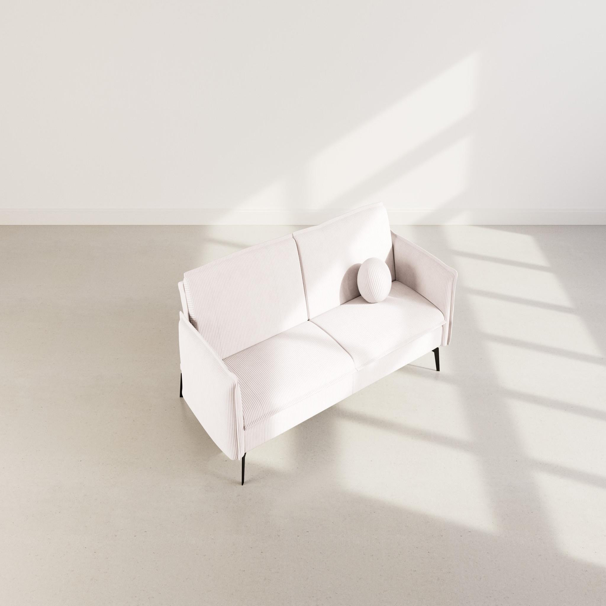 Voir la diapositive 5 : BEST MOBILIER Lexie - canapé convertible clic-clac 2 places en velours côtelé