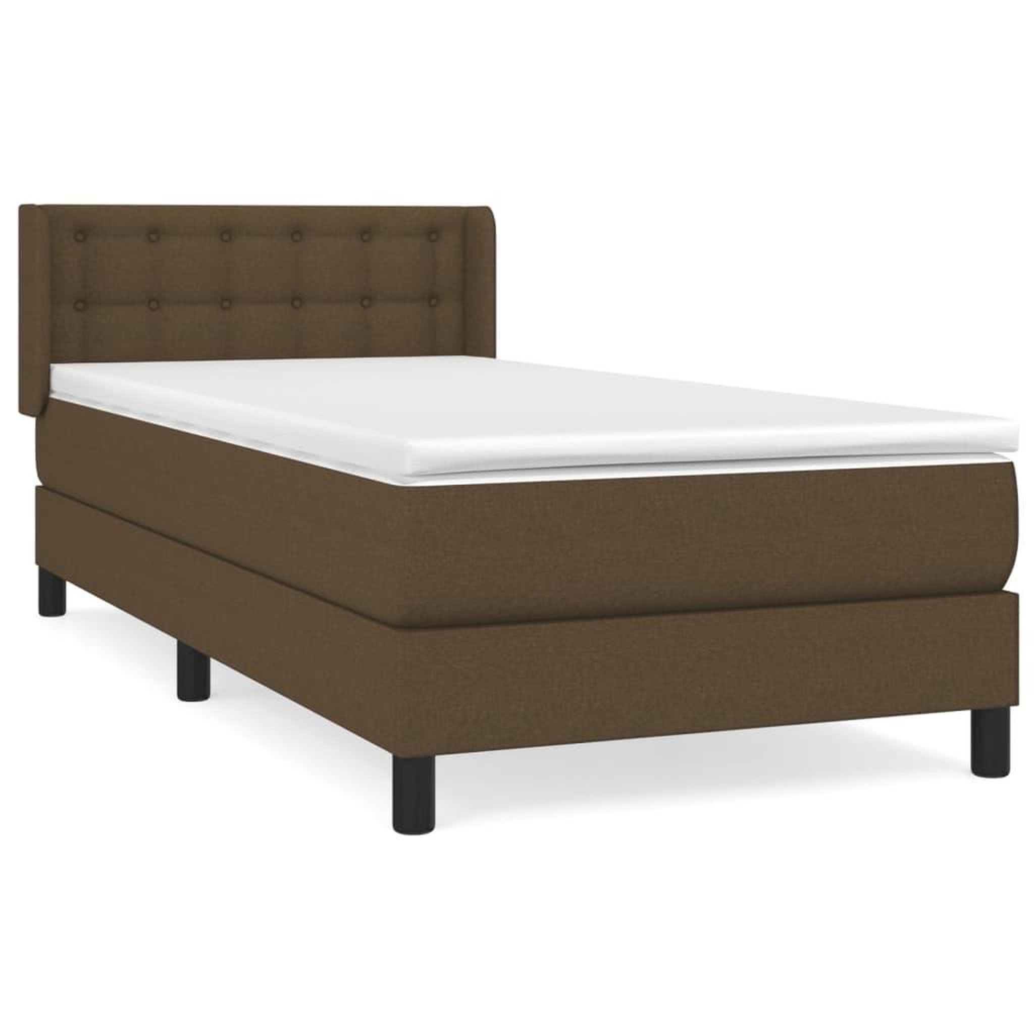 Voir la diapositive 1 : VIDAXL Sommier a lattes de lit avec matelas Marron fonce 80x200 cm