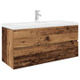 Voir la diapositive 2 : VIDAXL Meuble lavabo avec bassin et robinet integres vieux bois