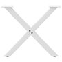 Voir la diapositive 5 : VIDAXL Pieds de table basse forme de X 2 pcs blanc 50x(42-43) cm acier