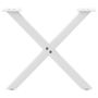 Voir la diapositive 5 : VIDAXL Pieds de table basse forme de X 2 pcs blanc 50x(42-43) cm acier