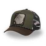 CAPSLAB Casquette trucker premium avec filet Looney Tunes Hike Taz. Coloris disponibles : Vert