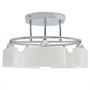 Voir la diapositive 3 : VIDAXL Plafonnier avec 5 globes ellipsoïdes pour ampoules E14 200 W