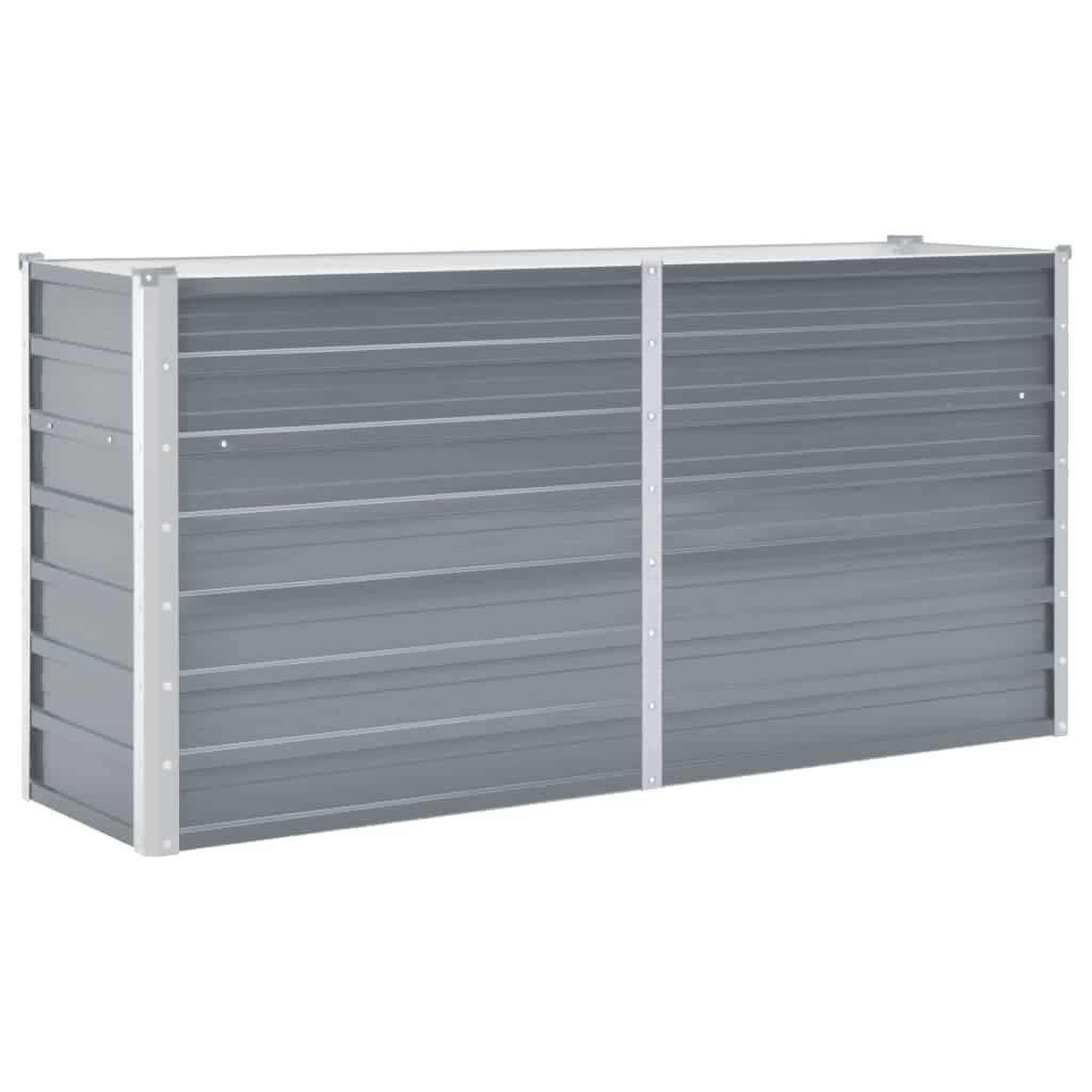 Voir la diapositive 2 : VIDAXL Lit sureleve de jardin Acier galvanise 160x40x77 cm Gris
