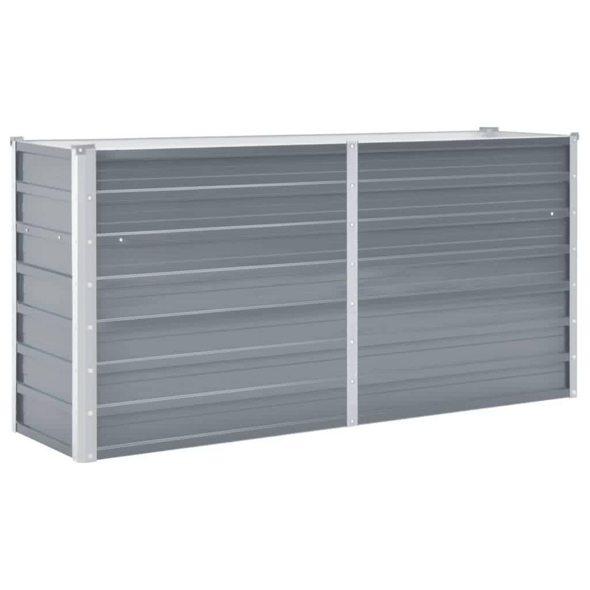 VIDAXL Lit sureleve de jardin Acier galvanise 160x40x77 cm Gris