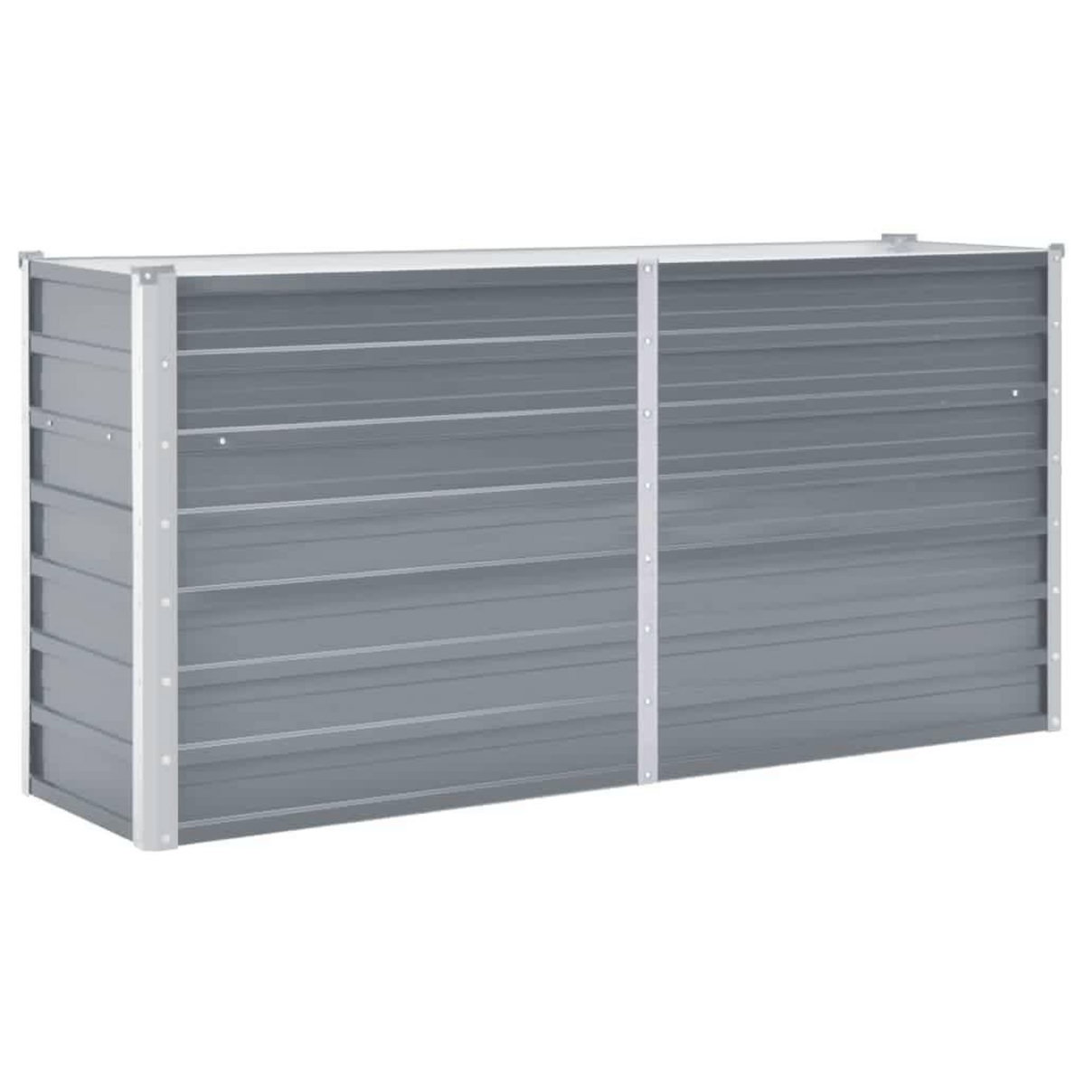VIDAXL Lit sureleve de jardin Acier galvanise 160x40x77 cm Gris