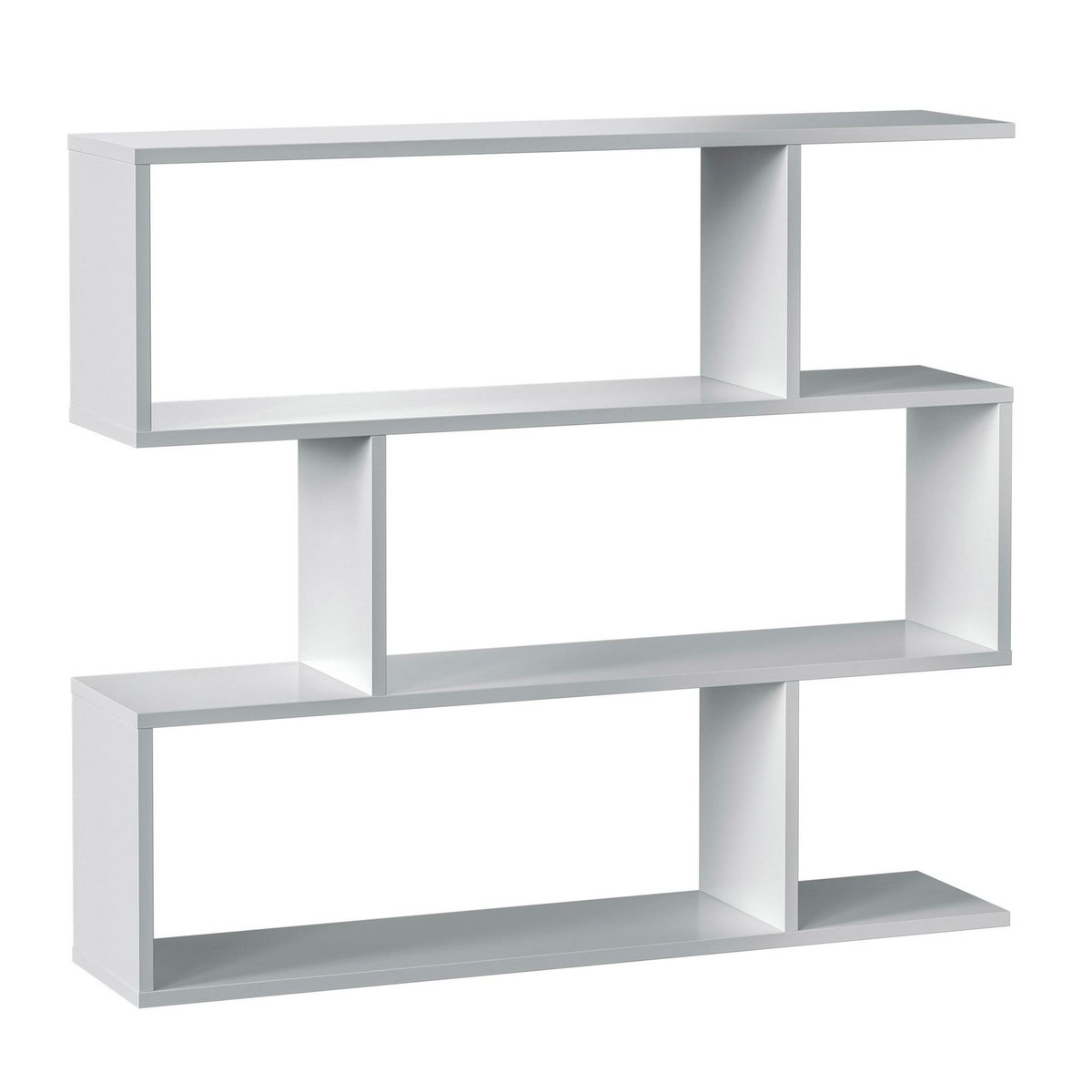 VS VENTA-STOCK Étagère Bibliothèque Bolonia Couleur Blanc 6 étagères, pour Salle à Manger ou Bureau