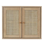 The Home Deco Factory Armoire murale 2 portes Bali en cannage - Marron