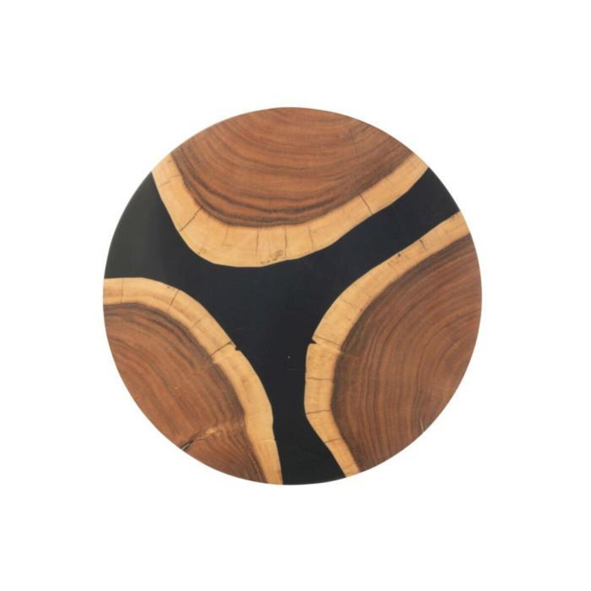 Paris Prix Planche à Découper Ronde en Bois  Douglas  41cm Naturel & Noir