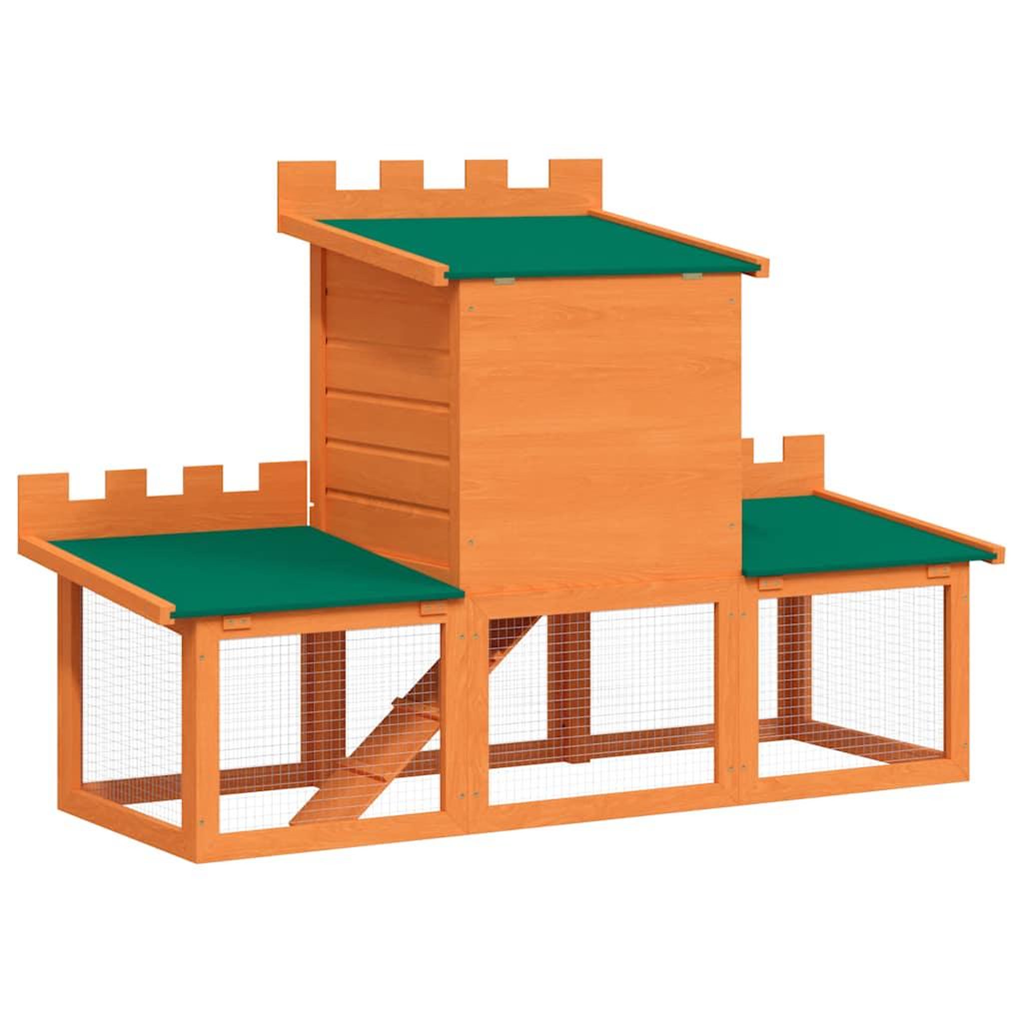 Voir la diapositive 6 : VIDAXL Clapier large d'exterieur avec 1 seule maison