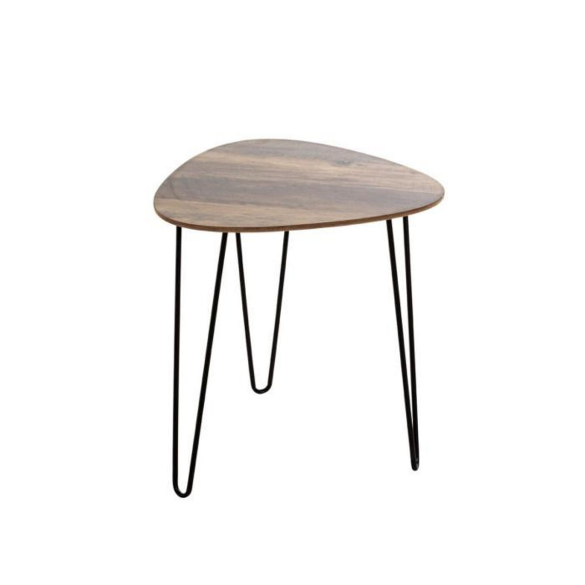 Paris Prix Table d'Appoint  Lamy  43cm Noir & Chêne foncé