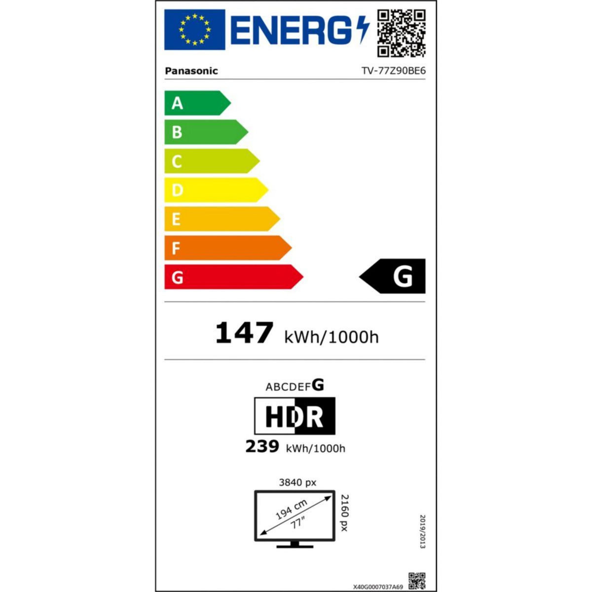 PANASONIC TV OLED 77Z90BE6-77 pouces (194cm)