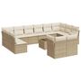 Voir la diapositive 2 : VIDAXL Salon de jardin avec coussins 13 pcs beige resine tressee