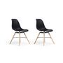 Voir la diapositive 1 : Lot de 2 chaises pieds bois massif NERA